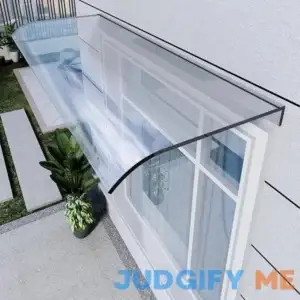 Width 16" 31" 39" 47" 94" Window Awning Clear Polycarbonate Cover Exterior Door Canopy for Porch Patio Roof Rain Shelter 14" Depth