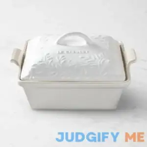 Le Creuset Olive Branch Heritage Stoneware Deep Square Covered Baker | Williams Sonoma