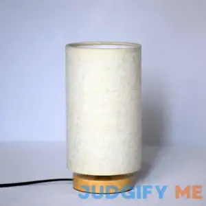 Small Bedside Table Lamp Minimalist Lamp with Round Fabric Linen Shade