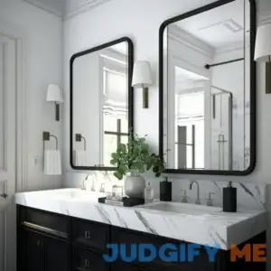 USHOWER 2-Pack Black Bathroom Mirrors 24 x 36 Inch