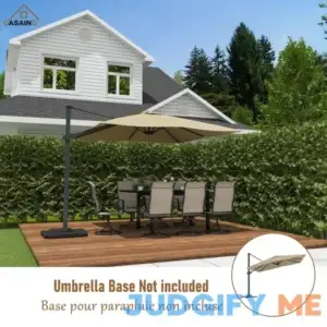 CASAINC 10ft Square Cantilever Patio Umbrella