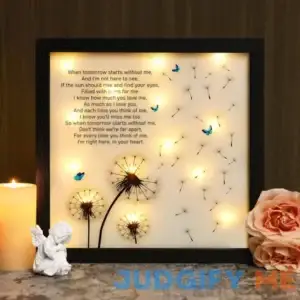 Memorial Gifts LED Shadow Box - Sympathy Gift for Loss of Mother Mom Father Dad