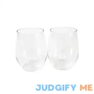 12 oz Clear Plastic Stemless Wine Glasses by Celebrate It 20ct