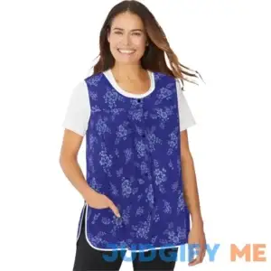 Plus Size Women's Snap-Front Apron by Only Necessities