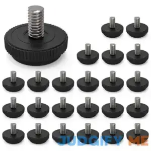 "ONEHOME 8 Pack 5/16-18 Stainless Steel Adjustable Threaded Furniture Leg Leveling Feet Screw-in Glide Levelers