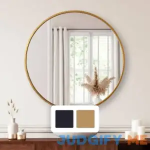Always Home International Jill Zarin 36' Elegant Round Metal Wall Mirror