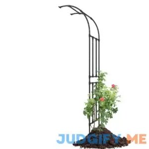 BUKLIYN Half Sided Arch Against The Wall Garden Arch Trellis - Iron Garden Arch Arbor Trellis for Climbing Plants Outdoor - Garden Arch Trellis