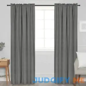 Max Blackout Curtains Rod Pocket Linen Textured 100% Blackout Drapes for Bedroom Living Room Curtain Latitude Run Size per Panel