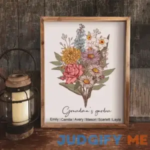 Custom Grandma's Garden Birth Flower Sign Unique Gift Ideas for Grandma Mother's Day Gifts