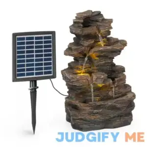 BLUMFELDT Messina Solar Powered Water Fountain Outdoor Garden