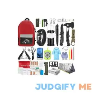 Taiker Emergency Survival Kit 151 Pcs Survival Gear First Aid Kit Outdoor Trauma Bag with Tactical Flashlight Knife Pliers Pen Blanket Bracelets Compass f