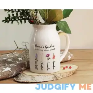 Custom Grandma's Garden Flower Vase