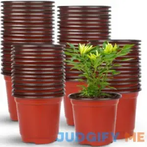 Augshy 150 Pcs 4" Plastic Plants Nursery Pot
