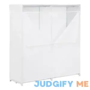 Honey Can Do White Freestanding Storage Closet with Cover