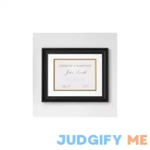 Threshold "11""x14"" Matted to 8.5""x11"" Certificate Frame Black