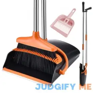 Broom and Dustpan Set with Long Handle