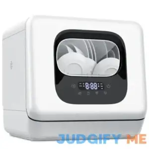 Joy Pebble Countertop Dishwasher 28 Pieces Dishes/Cycle 6 Washing Programs&Hot Drying