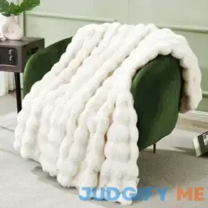 DREAMNINE Decorative Soft Thick Fuzzy Faux Rabbit Fur Throw Blanket for Couch Sofa