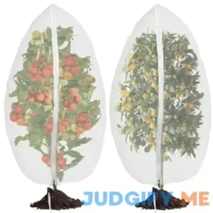 2 Pack Fruit Tree Netting Garden Plants Fruits Blueberry Protection Netting Cover Bags with Drawstring and Zipper 4x4.6Ft Bird Barrier Netting Mesh