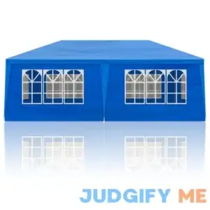 20 ft. x 10 ft. Blue Outdoor Party Tent with 6 Sidewalls