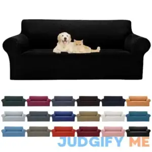 2024 Newest Stretch Sofa Slipcovers Couch Cover for 3 Cushion Furniture Protector Sofa Covers with Elastic Bottom Jacquard Fabric Small Checks for