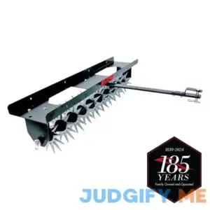 40 in. Pull-Behind Spike Aerator with 3D Galvanized Stars for Lawn Tractors and Zero-Turn Mowers