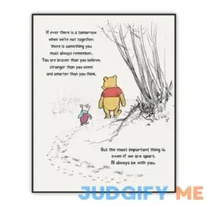 Nursery Wall Decor Winnie Wall Art If Ever There Is A Tomorrow the Pooh Quote Classic Poster