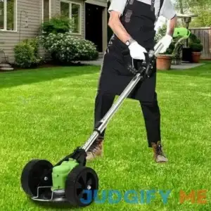 Cordless Lithium mower w/ Wheels Foldable Green Mini-mower Grass Trimmer Yard