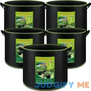 NACHLYNN 5-Pack 10 Gallon Grow Bags with Handles Thickened Nonwoven Fabric Pots Heavy Duty Aeration Fabric Pots Plant or Fruits Flowers Plant