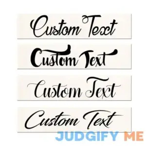Custom Personalized Text Lettering Vinyl Decal Label Window Sign Sticker | Script Italics Handwritten Cursive