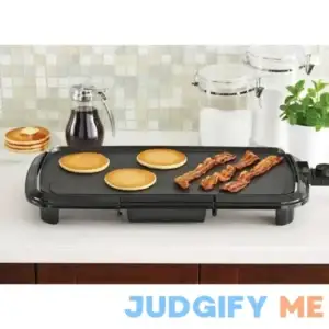 Mainstays Dishwasher-Safe 20 inch Black Griddle with Adjustable Temperature Control