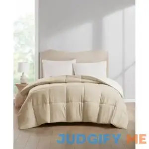 Home Design Lightweight Reversible Down Alternative Microfiber Comforter