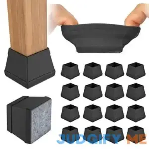 16 Pcs Square Felt Bottom Silicone Chair Leg Floor Protectors