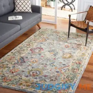 Oriental Hand Tufted Wool/Cotton Area Rug in Gray/Green Langley Street Rug