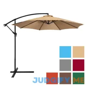 Best Choice Products 10ft Offset Hanging Outdoor Market Patio Umbrella w/ Easy Tilt Adjustment