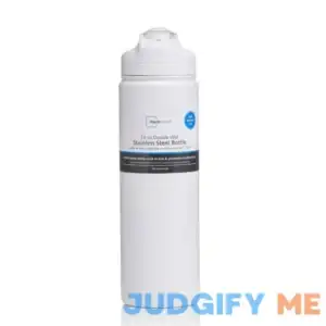 Mainstays Solid Print Insulated Stainless Steel Water Bottle with Flip-Top Lid