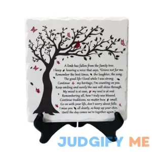 A Limb Has Fallen from The Family Tree Sympathy Plaque with Wooden Stand In loving memory of loved Wall Decor Table Decor Bereavement Condolences