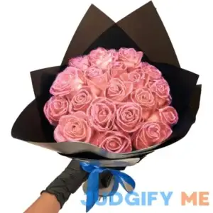 OFDIVA Mothers Day Pink Glitter Rose Bouquet Personalized Artificial Rose Flower Bouquet Shiny Fake Roses Bouquet Love Gifts for Valentine's Day