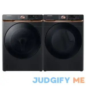 Samsung Extra Large Capacity Smart Front Load Washer w/ Super Speed Wash & Smart Electric Dryer w/ Steam Sanitize+ & Sensor Dry in Brushed in Black -