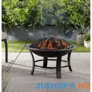 Mainstays 26" Metal Round Outdoor Wood-Burning Fire Pit