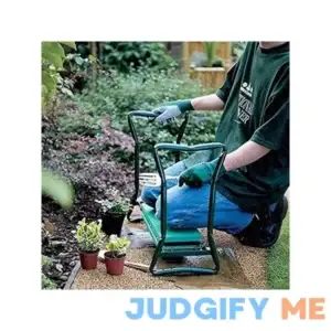 Monoprice Garden Bench and Kneeler Stools Gardening With Side Bag Pockets for Tools