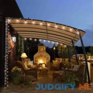 13 Ft. W X 10 Ft. D Metal Patio Gazebo AECOJOY