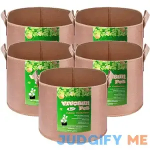 VIVOSUN 5 Pack Grow Bags Heavy Duty Thickened Nonwoven Fabric Pots Handles