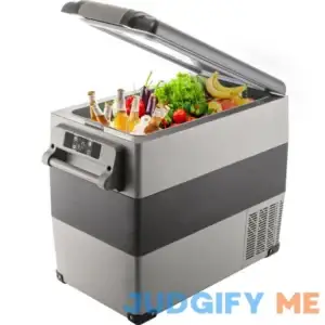 Vevorbrand 55L Portable Car Refrigerator 58 Quart Compact RV Fridge 12/24v DC & 110-240v AC Vehicle Car Truck Boat Mini Electric Cooler for Driving