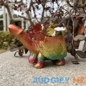 DIKFENS Turtle Planter - Unique Flower Pot for Succulent Plants Live - Turtle Decor for Office and Garden - Plant Pots for Fun Planting Experience (