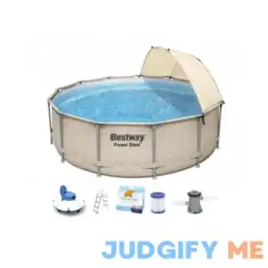Bestway Power Steel 13' x 42" Above Ground Swimming Pool Set with Canopy