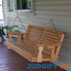 Centerville Amish Heavy Duty Wooden Roll Back Porch Swing