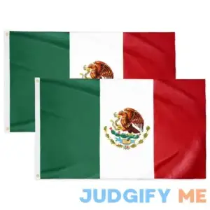 DANF Mexico Flag 3x5 Ft 100D Thicker Polyester Mexican MX National Flags Double Stitched Quality 3 X 5 Feet with Brass Grommets Indoor