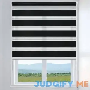 Luckup Horizontal Window Shade Blind Zebra Dual Roller Blinds Day and Night Blinds Curtains Easy to Install