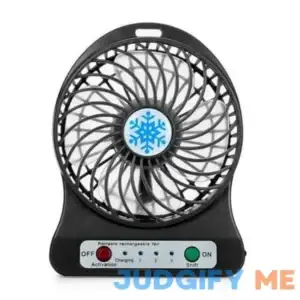 Spring Savings Clearance Items Home Deals! Zeceouar Portable Rechargeable LED Light Fan Cooler Mini Desk USB 18650 Battery Fan For Office